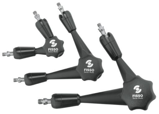 Detailansicht FISSO Strato Gelenkarm 4.120: Robuster Gelenkarm für präzise Anpassungen und Befestigungen, schwarz